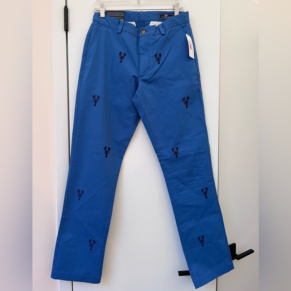 NWT Vineyard Vines Lobster Breaker  30 x 32 Pants Blue